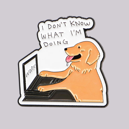 Funny Dog Enamel Pin - Humorous Pet Brooch Badge for Backpack Clothing Lapel Jewelry Gift Accessories