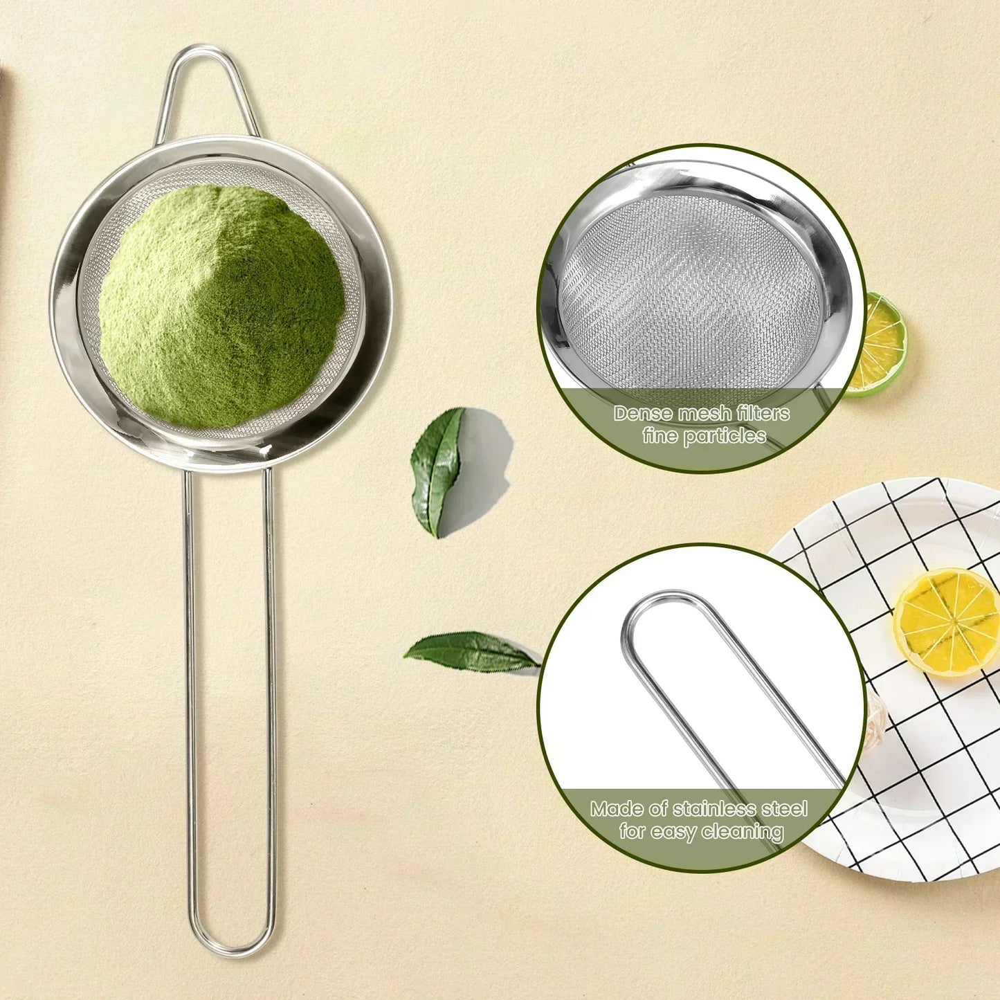 4-Piece Matcha Whisk Set - Handmade Bamboo Tea Whisk, Scoop, Strainer & Storage Holder