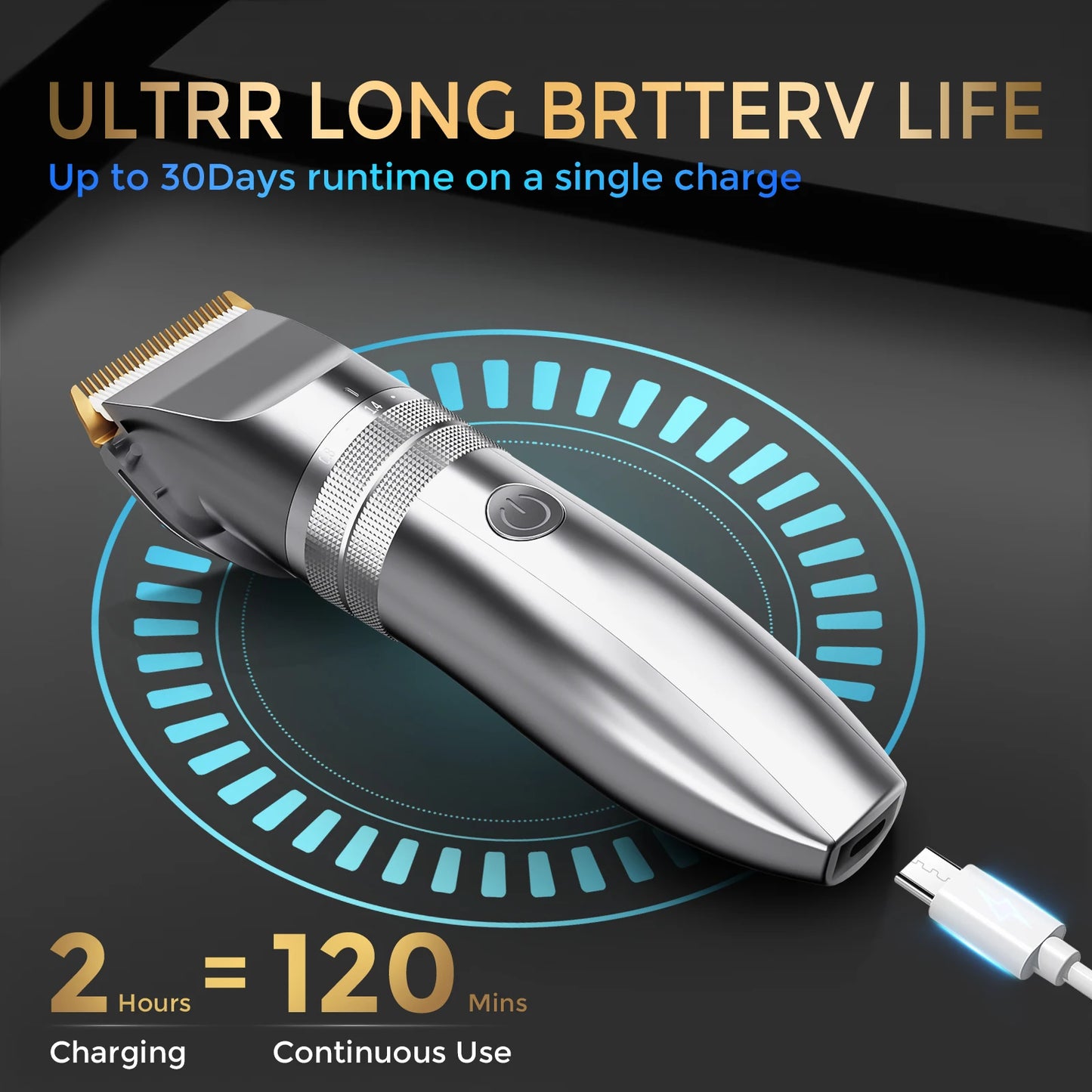 Sejoy Professional Hair Clippers for Men – Cordless Barber Clipper & Rechargeable Beard Trimmer