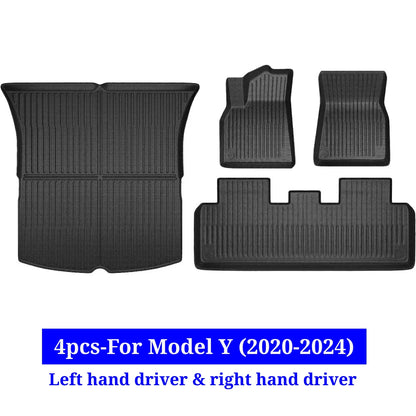 XPE All-Weather Floor Mats for Tesla Model 3/Y (2021-2024) – Waterproof Non-Slip Rubber Trunk Cargo Liner
