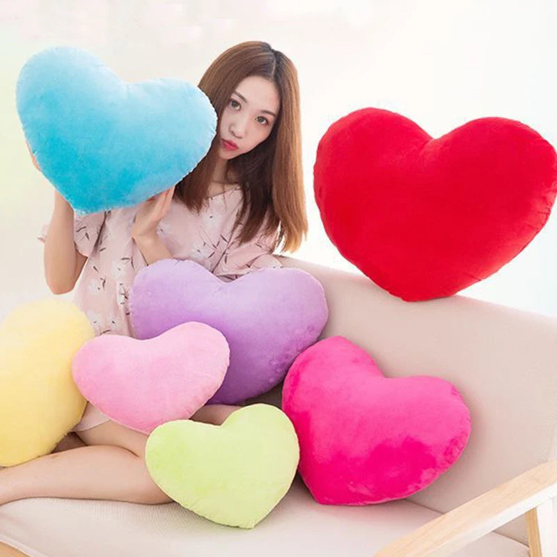 Cute Heart-Shaped Plush Pillow – Soft Sleeping Cushion for Living Room Decor, Valentine’s Day Gifts, Comfortable Sofa Pillow (15/20/30cm)