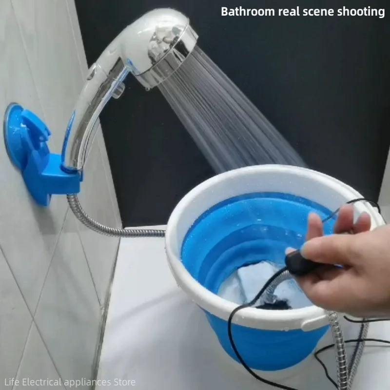 Intelligent Temperature Measuring Portable Home Shower - Pure Copper Brushless Motor, Simple One-Piece Installation