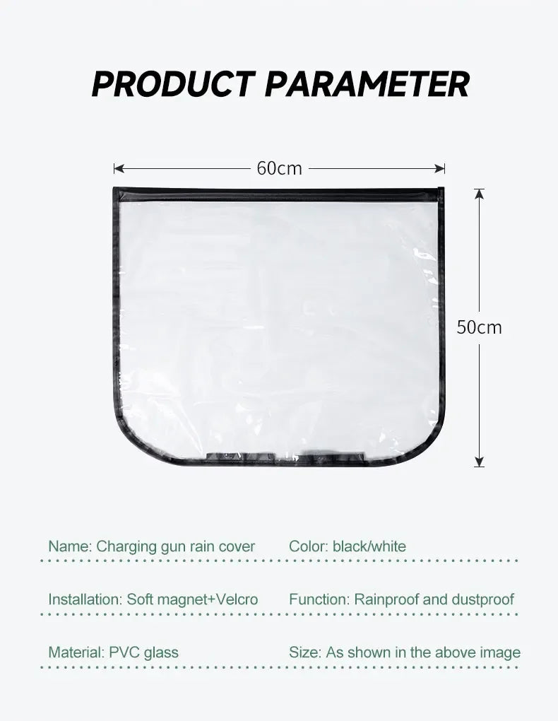 New Energy Car Charging Rain Cover – Universal Waterproof Outdoor Protection for Electric Car Charging Gun, Rain & Snow Cover Accessories