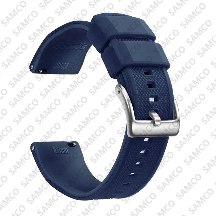Premium Silicone Watch Band - Quick Release Rubber Replacement Strap for 18mm 20mm 22mm Watches