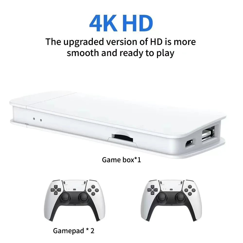 M15 Game Stick Mini TV Handheld Console — Wireless Gamepads, 64GB with 20,000+ Retro Games, HD Output, Two-Player for PS1 and More