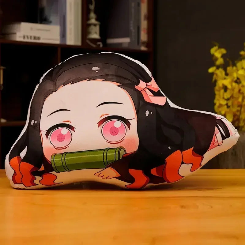 Demon Slayer Kimetsu no Yaiba Plush Cushion – Anime Dakimakura Pillow Tanjiro Nezuko Zenitsu Inosuke Kawaii Doll