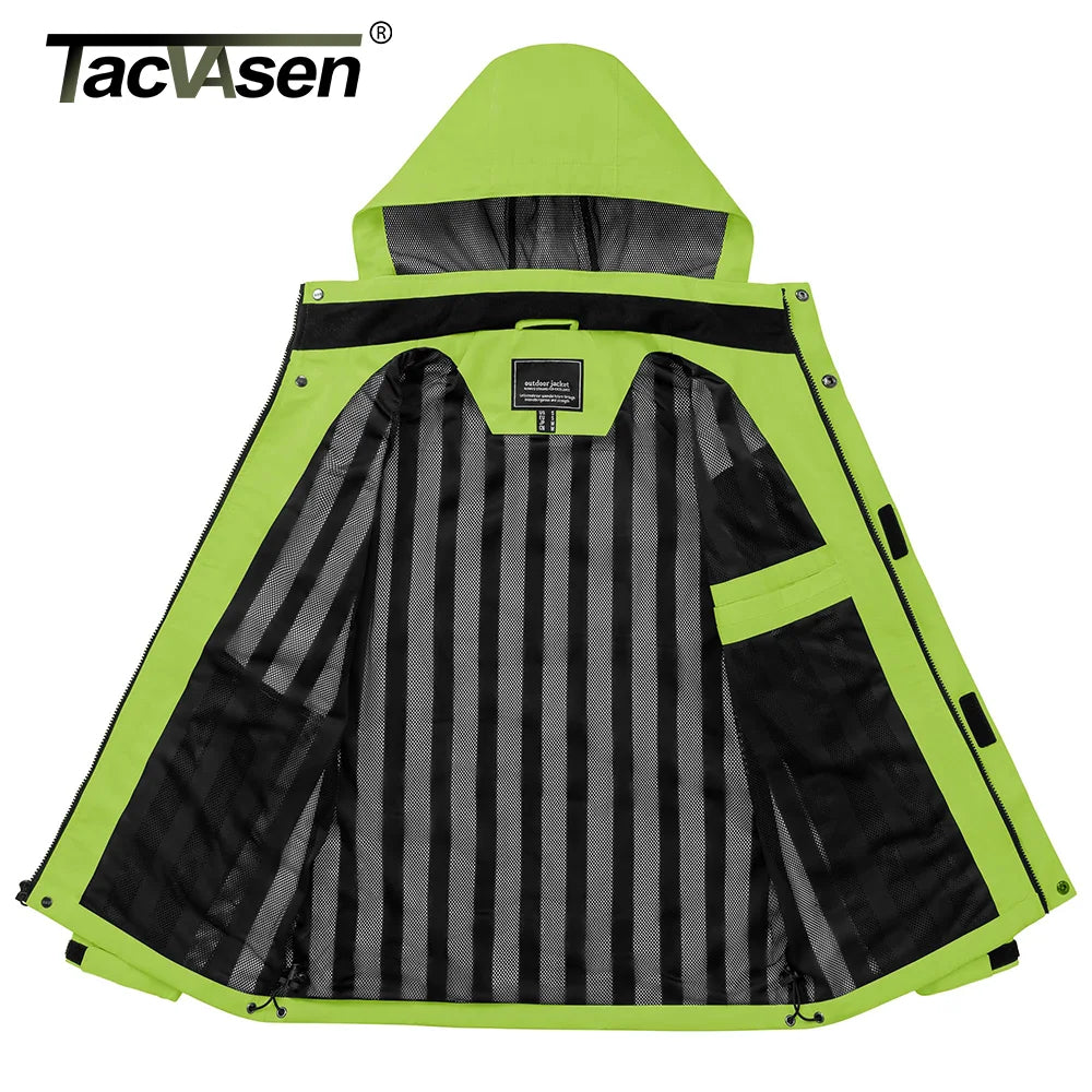 Men’s Lightweight Rain Jacket - Mesh Lined Waterproof Windbreaker for Spring, Autumn, Hiking and Fishing