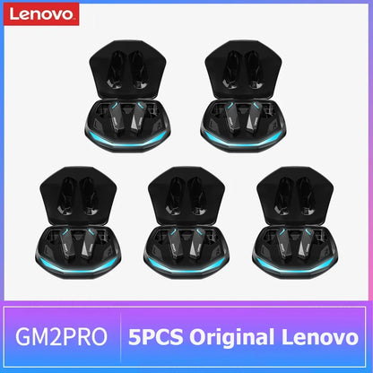 5PCS Lenovo GM2 Pro TWS Wireless Bluetooth Headset – 5.3 Bluetooth, Noise Reduction, Sport & Gaming Earbuds