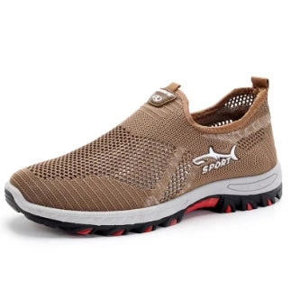 Men’s Summer Mesh Sneakers – Breathable Lightweight Canvas Sports Shoes, Casual Athletic Footwear Clearance Deal