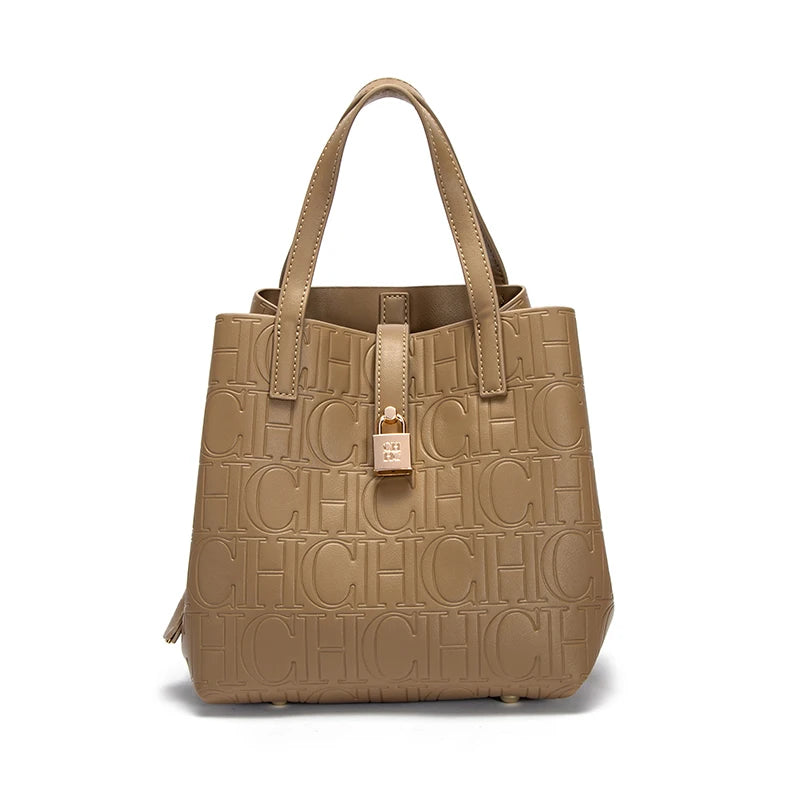 2024 Classic Retro Women's Handbag - Fashion Letter Printed with Metal Accessories, Large Capacity and Solid Color