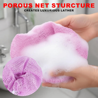 African Net Bath Sponge - Exfoliating Body Scrub for Deep Cleansing and Smoothing Arms, Feet, Back, Neck & Legs