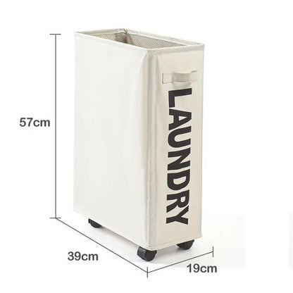 Large Capacity Laundry Basket with Wheels — Foldable Waterproof Storage Bag for Clothes, Yoga Mats, and Multifunctional Use