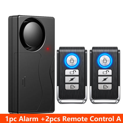 Awapow Wireless 110dB Vibration Bike Alarm with Remote Anti-Theft Home & Window Security