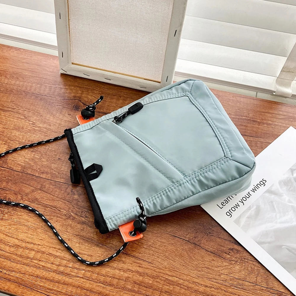 Fashion Mini Waterproof Messenger Bag: Small Square Travel Bag for Men and Women - Casual Shoulder Crossbody Mobile Phone Bag