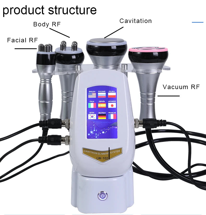 40K Cavitation 4 in 1 Ultrasonic RF Machine – Body Shaping, Weight Loss, Skin Tightening & Facial Lifting Device
