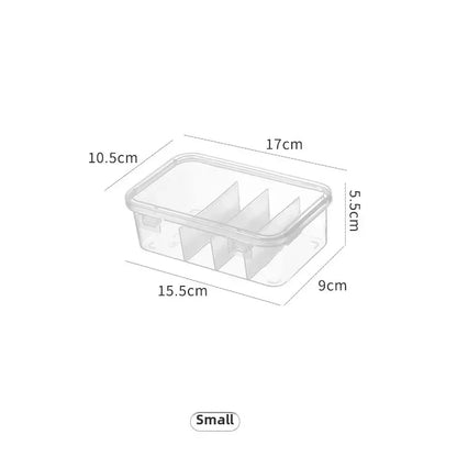 Transparent Cable Organizer Box with Lid – Dustproof Data Cable and Card Storage Case for Home and Office