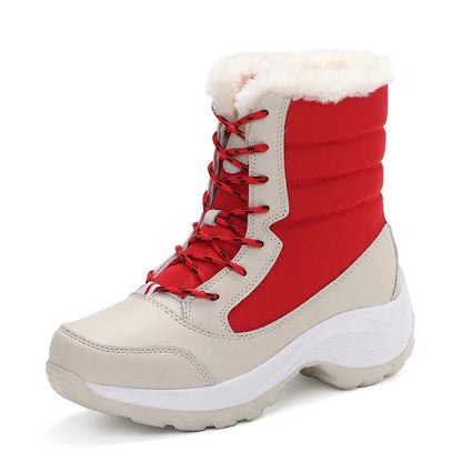 Women’s Snow Boots — Non-Slip Waterproof Fur-Lined Platform Ankle & Thigh-High Winter Boots with Wedges