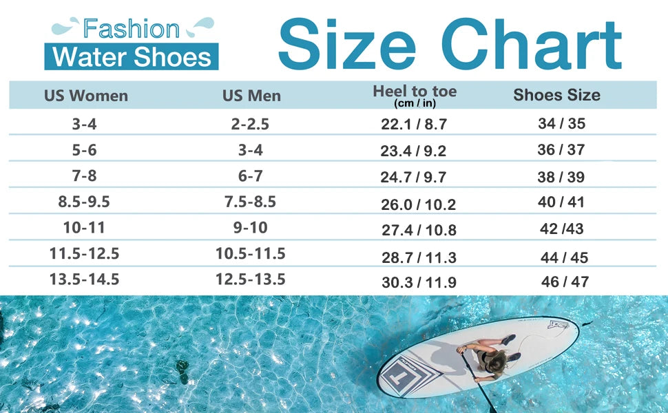 Men’s & Women’s Water Aqua Shoes – Unisex Breathable Swimming Sneakers, Quick-Dry Barefoot Beach Sandals & Wading Flats