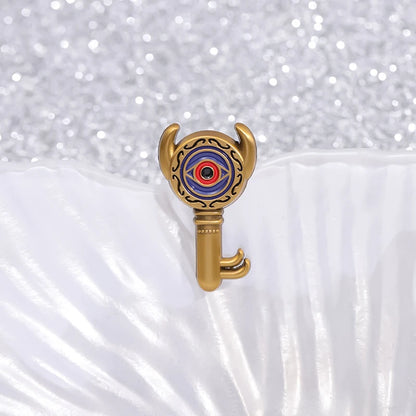 Retro Cartoon Dungeon Key Badge – Adventure Game Brooch Pin for Men & Women Party Accessories