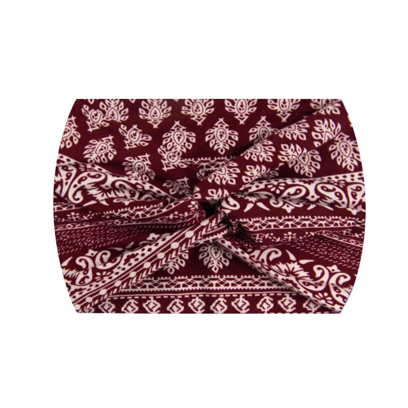 Wide Stretch Printed Sports Headband – 18cm Athletic Sweatband & Hairband