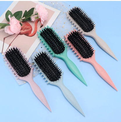 Salon Curly Hair Styling Brush – Detangling & Shaping Tool for Men’s and Women’s Curls