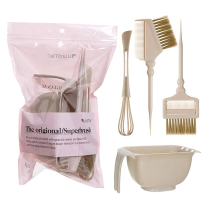 4-Piece Professional Hair Dyeing Set – Tinting Bowls with Brushes, Large Capacity Reusable DIY Hair Styling Tools