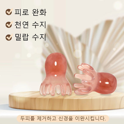 Cute Octopus Scalp Massage Comb - Resin Hair Care & Portable Head Massager