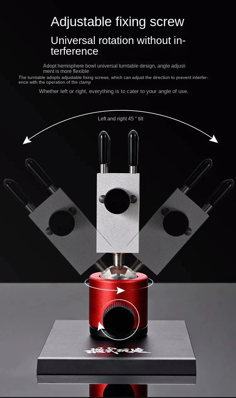 2-in-1 Etching Sheet Bender & 360° Vise Tool Holder — Precision Parts Bender for Gundam, Mecha & Military Model DIY