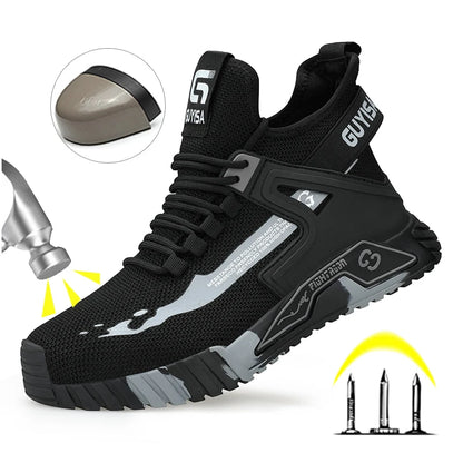 High-Top Safety Shoes for Men & Women – Steel Toe, Anti-Puncture Work Boots, Indestructible Safety Shoes