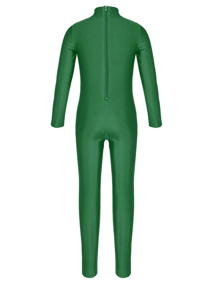 Kids Girls Full Body Gymnastics Bodysuit, Ballet Dance Jersey Leotard, Jumpsuit Sports Unitard, Children Dancewear and Sportswear