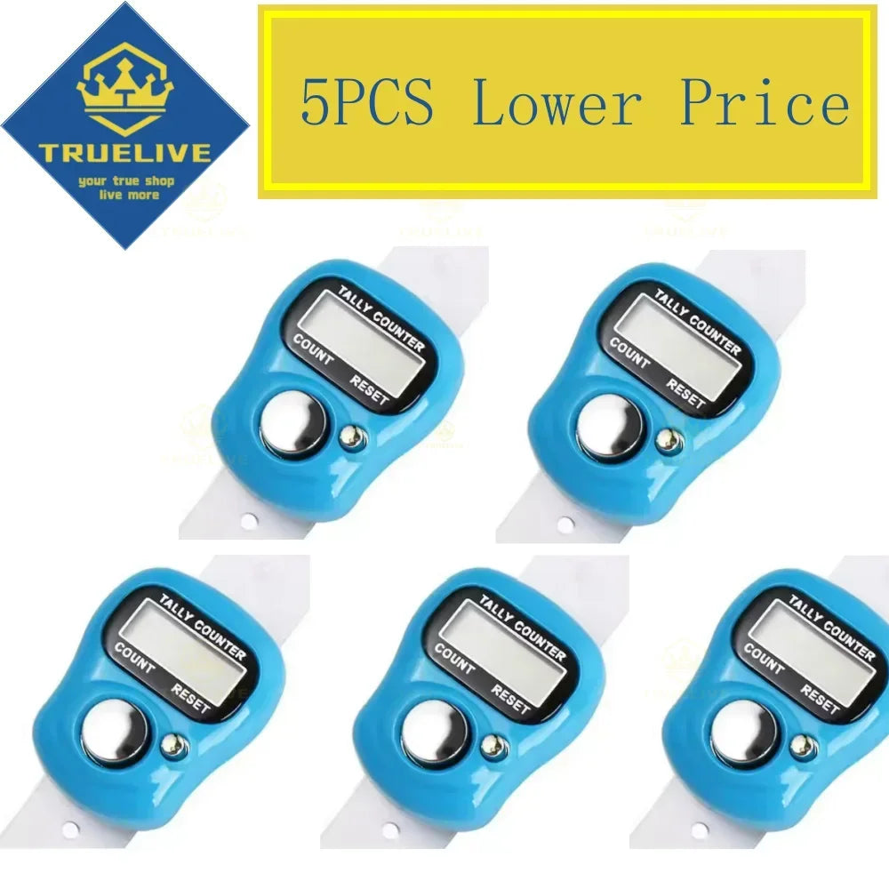 1/3/5PCS Mini Digital Finger Counter – Electronic Tally Clicker Ring for Knitting, Rows, Stroke & More