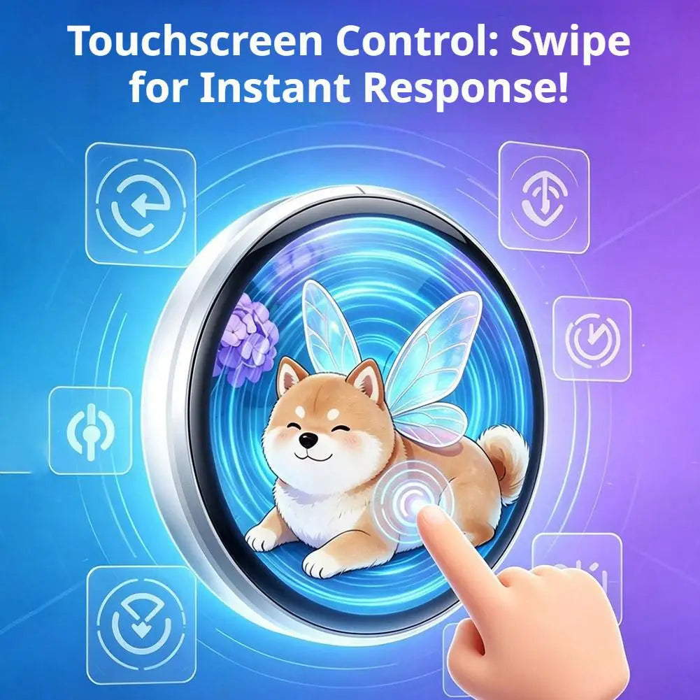 Anime Digital Badge Pin - HD Touchscreen Photo & Video Display E-Badge for Cosplay, Parties & Fandoms