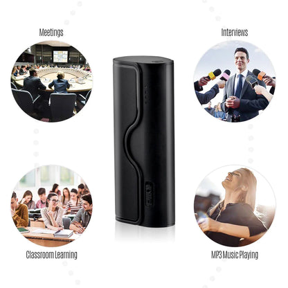 500-Hour Digital Audio Recorder – Professional 32GB/64GB Flash Drive MP3 Player for Lectures & Recording