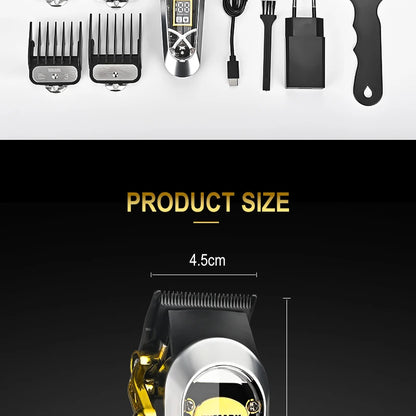 WMARK NG-130 Wireless Charging Hair Clipper – High Speed Professional Type-C Rechargeable Cutter with Charging Stand