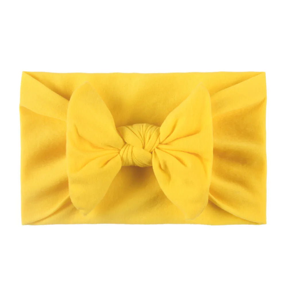 Baby Girls Rabbit Ear Bow Headband – Soft Knot Hairband for Newborns, Infants & Toddlers Photo Props