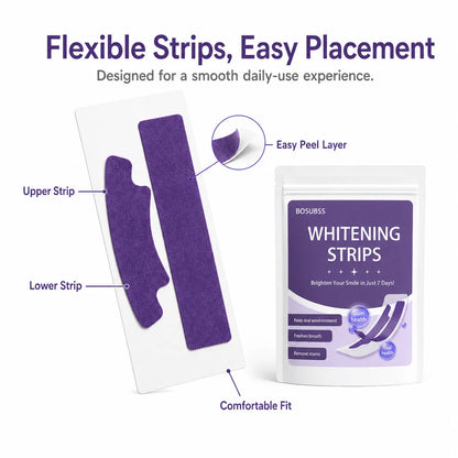 Oral Beauty Smile Strips - Easy-to-Use Daily Smile Care Patches for Your At-Home Beauty Routine