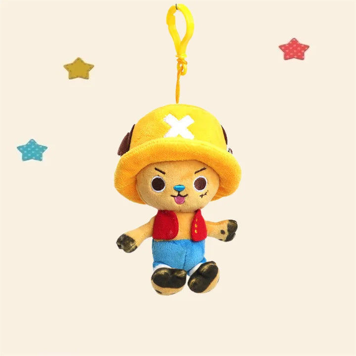 One Piece Plush Keychain Set — 14 Styles Including Tony Chopper, Luffy, Sanji, Sabo, Ace & Law | Anime Cartoon Stuffed Doll Pendant Gifts