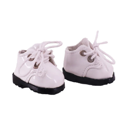 3.8cm Doll Canvas & Leather Shoes for 17cm Labubu Dolls – Cute Doll Clothes Accessories & Gift for Girls