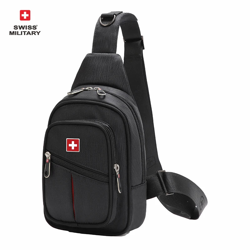 SWISS Men’s Chest Bag – Outdoor Waterproof Shoulder Crossbody Bag, Large Space, Practical & Durable Sling Bag for Men