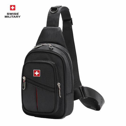 SWISS Men’s Chest Bag – Outdoor Waterproof Shoulder Crossbody Bag, Large Space, Practical & Durable Sling Bag for Men