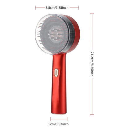 Electric Hair Regrowth Brush – Infrared Light Scalp Massager Comb, Anti-Hair Loss & Acupoint Therapy Scrubber