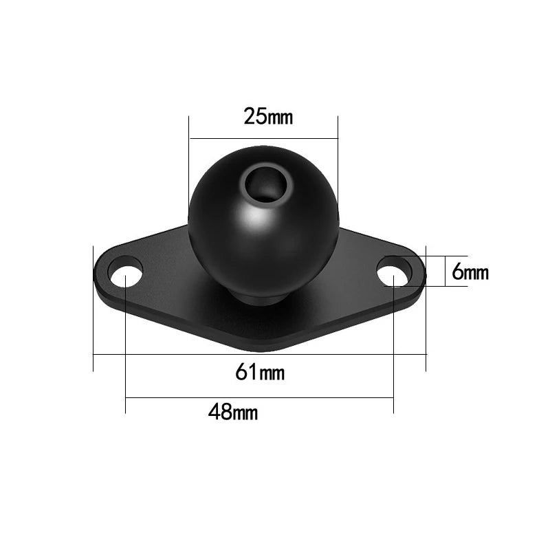 1" Ball Head Adapter Mount for Motorcycle Handlebar – Rearview Mirror Bracket for DJI, GoPro & Insta360 Cameras