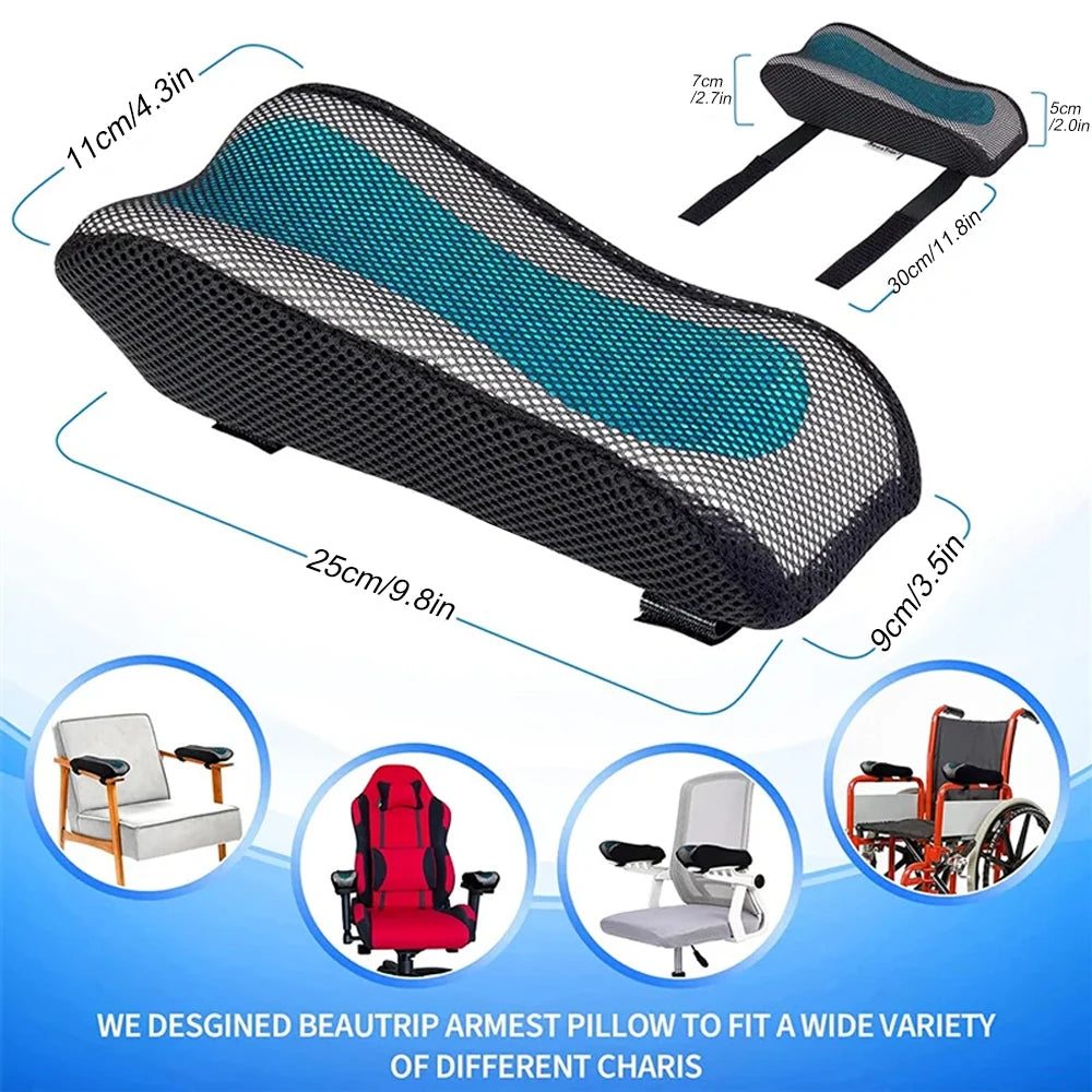 Memory Foam Office Chair Armrest Pad – Comfortable Elbow Support Cushion for Home, Office & Gaming Chairs