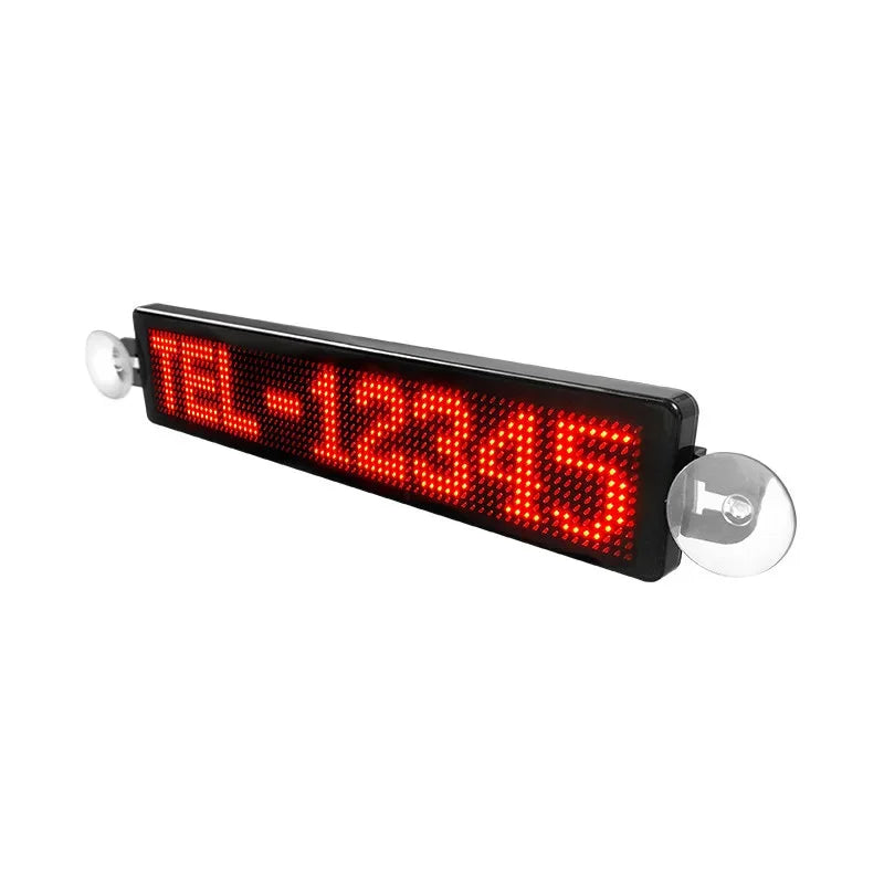Advertising Programmable LED Message Board - DIY Scrolling Text Display for Car Rear Windows, Cafes, Bars, and Store Signs