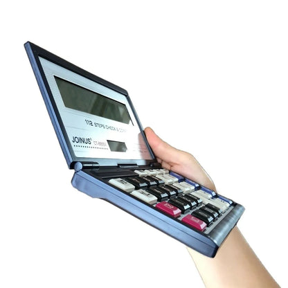 12-Digit Foldable Calculator - Portable Solar Powered Large Screen Multifunctional Office Calculator