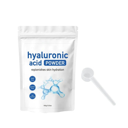 100g Hyaluronic Acid Face Mask Powder – Hydrating, Smoothing & Brightening, Nourishing, Anti-Wrinkle Skin Barrier Repair with Spoon