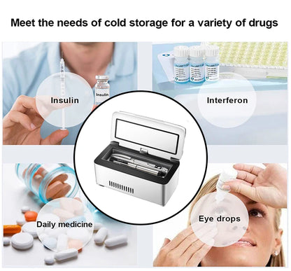 10400mah  Mini Refrigerator – High Power Insulin and Pill Box with 0-18°C Cooling, USB Charging Refrigerated Incubator