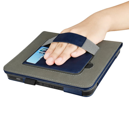 KOBO Libra 7" Leather Case – Hand Strap, Stand & Card Slot Cover for Libra Colour, Libra 2, Libra H2O (N428/N418/N873)