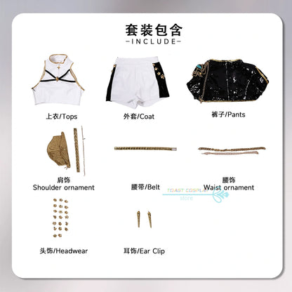 Zoey Rumi Mira Demon Hunters Cosplay Costume (HUNTR X Kpop) — Halloween/Stage Wig & Uniform