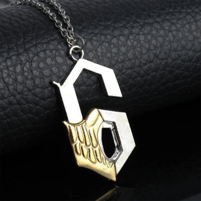 Grimmjow Jaegerjaquez Anime Keychain Necklace - 6th Blade Logo Cosplay Jewelry Fan Collectible Gift